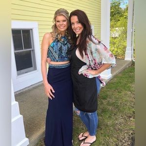 Sequence Two-Piece Prom Dress